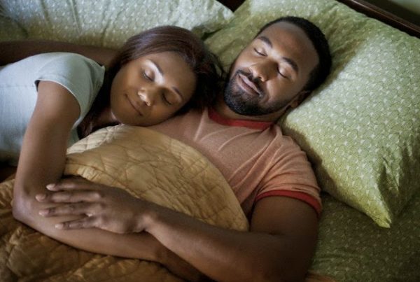 husband and wife sleeping